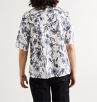 OFFICINE GÉNÉRALE - Eren Camp-Collar Printed Cotton-Blend Shirt - Blue