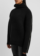 Helmut Lang Suitcase Panelled Wool-blend Jumper Black