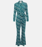Diane von Furstenberg - Printed tie-waist jumpsuit