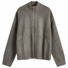 MKI Men's Mohair Blend Knit Track Jacket in Brown Marl