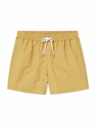 Frescobol Carioca - Ipanmena Straight-Leg Mid-Length Printed Recycled-Shell Swim Shorts - Yellow