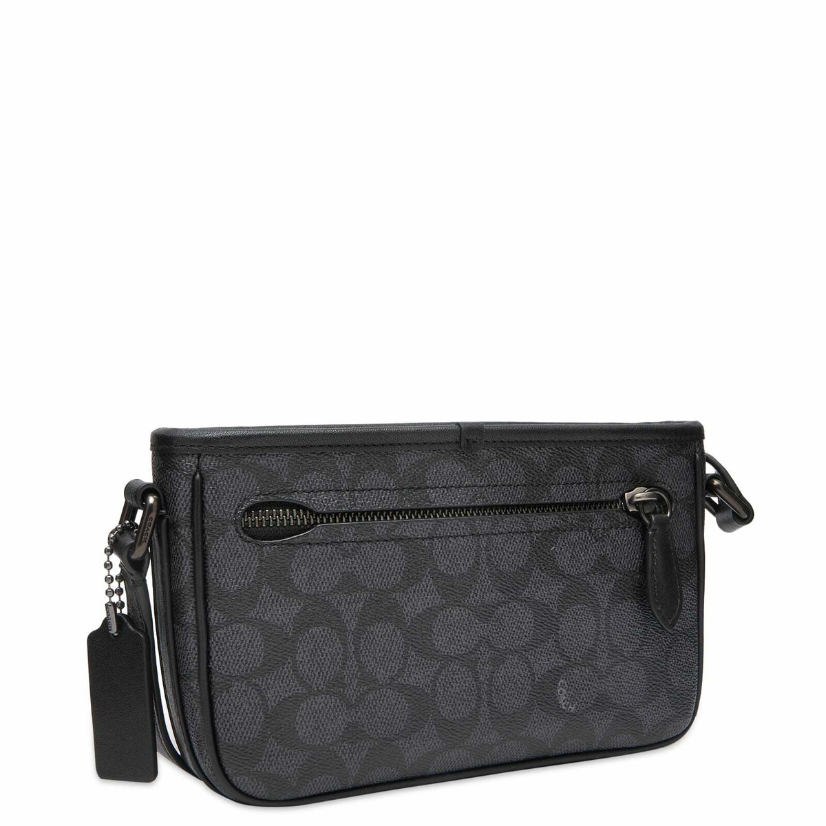 Coach Men's Beck Signature Slim Crossbody Bag in Charcoal Coach