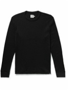 Faherty - Legend™ Waffle-Knit Stretch Pima Cotton and Modal-Blend T-Shirt - Black