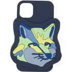 Maison Kitsune Navy Fox Head iPhone 11 Case