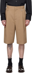 WOOYOUNGMI Tan Pleated Shorts