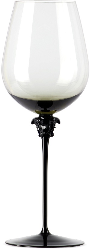 Photo: Versace Black Rosenthal Medusa Lumière Red Wine Glass