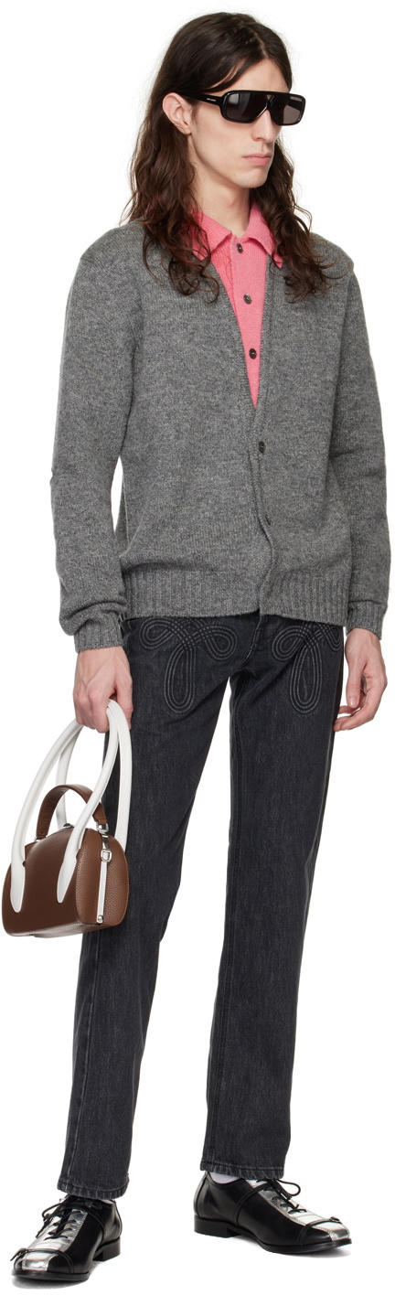 Stefan Cooke Gray Embossed Jeans