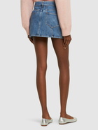 AREA - Embellished Denim Mini Skirt