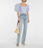 Caroline Constas Tessa cotton puff-sleeve top