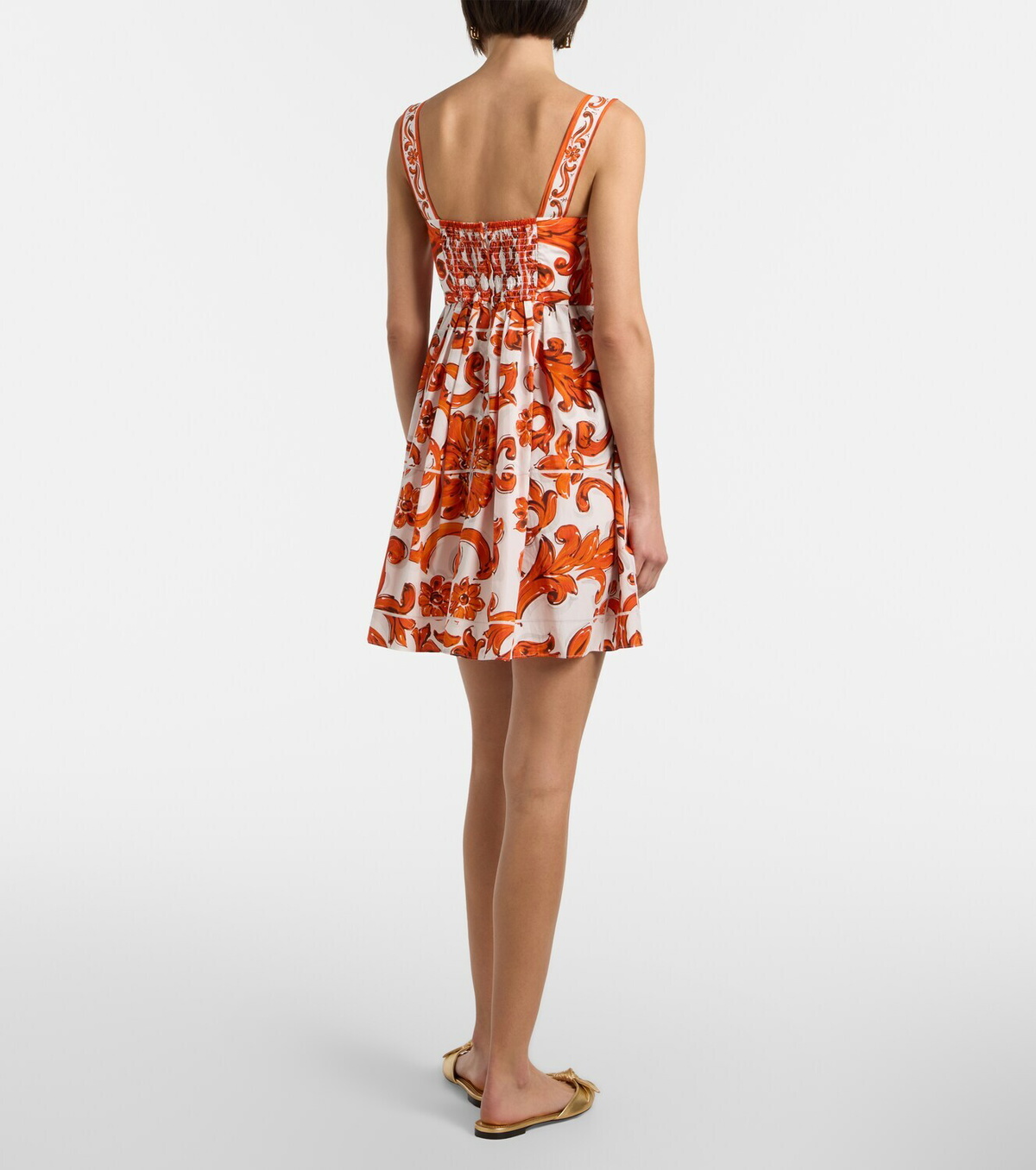 Dolce&Gabbana Majolica cotton poplin minidress