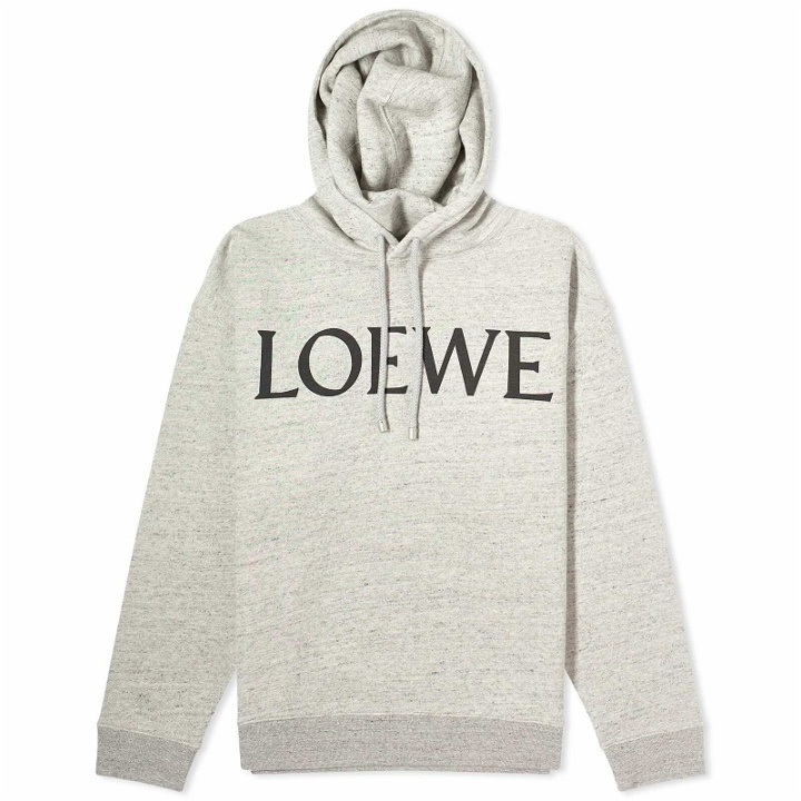 Photo: Loewe Men's Logo Hoodie in Grey Melange