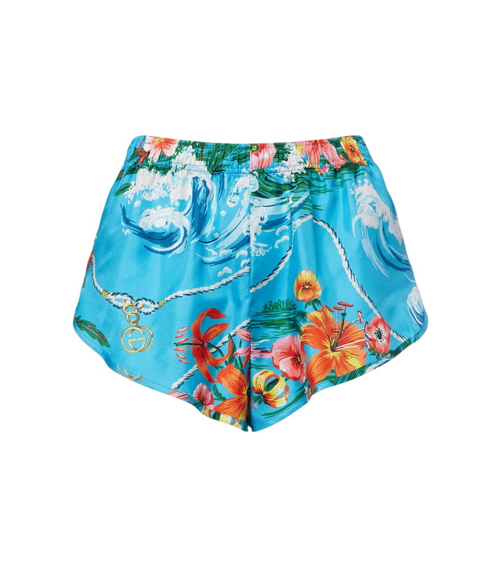 Photo: Gucci Floral silk twill shorts