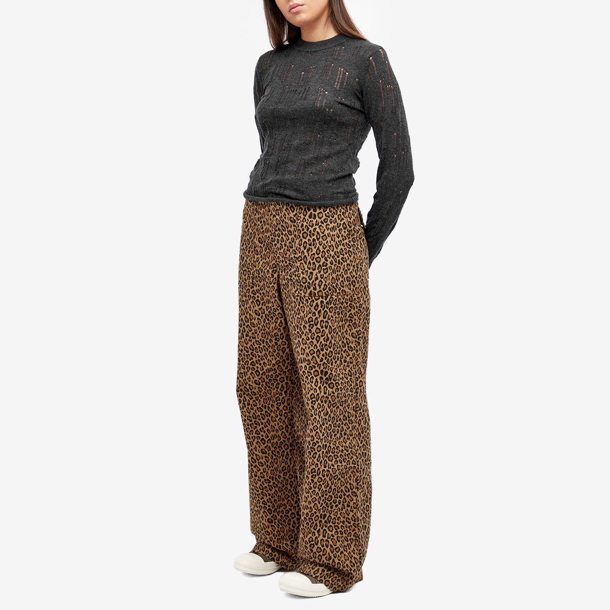 R13 Women s Wide Leg Utility Pant in Leopard R13