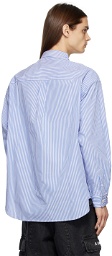 BAPE Blue & White Poplin Stripe Shirt