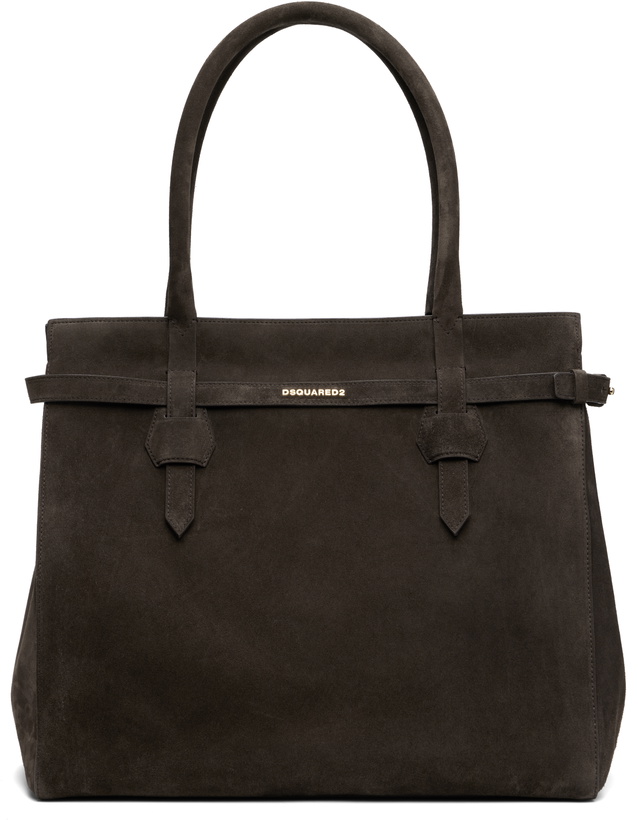 Photo: Dsquared2 Brown Twin Shopping Tote