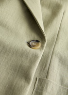 Harris Wharf London Double-breasted Woven Blazer Sage