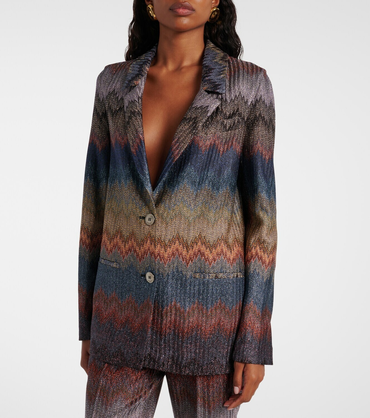 Missoni Zigzag lamé blazer