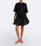 Patou Faille-trimmed cotton minidress