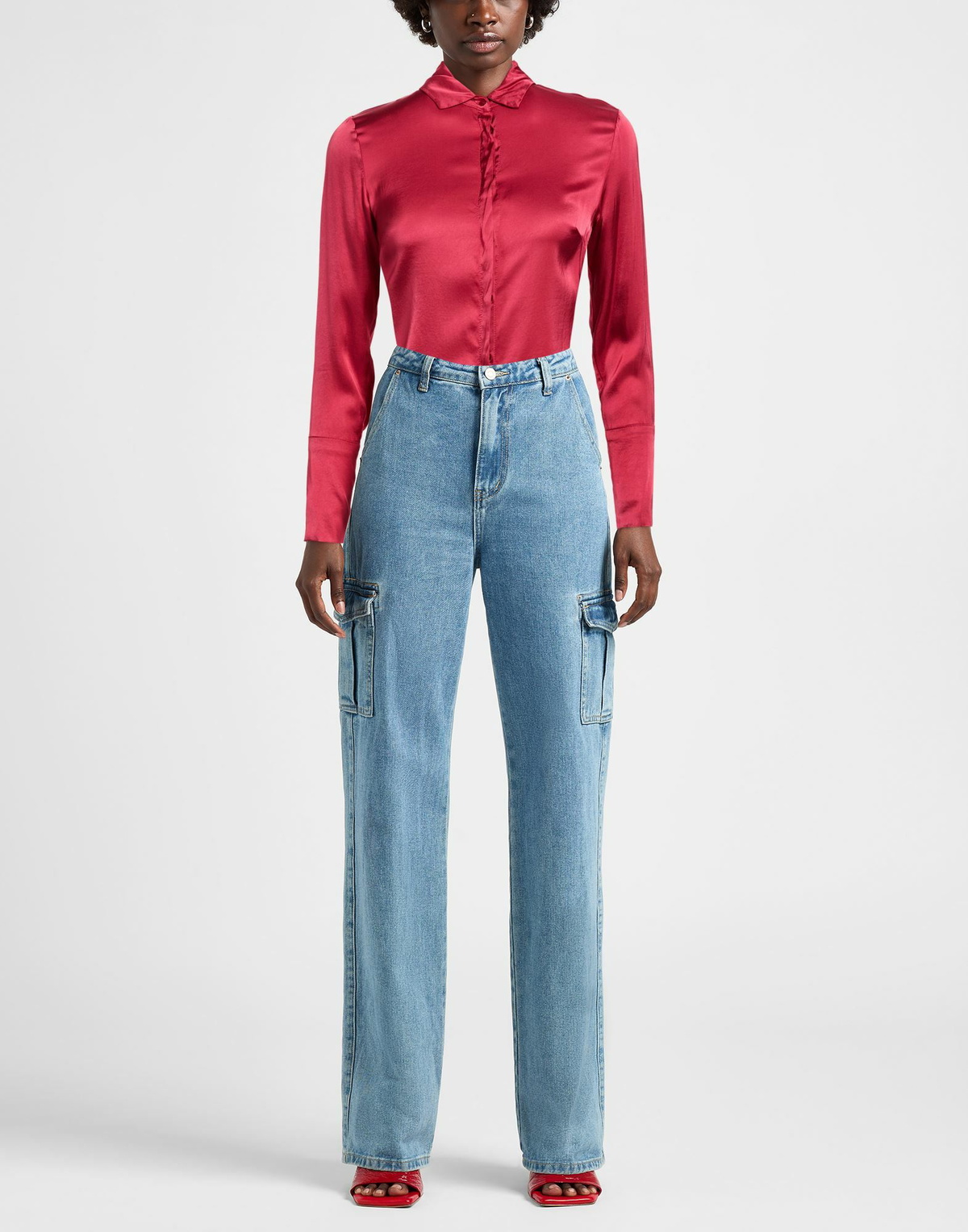 Manila Grace Womens Shirt in Red