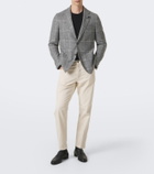 Lardini Checked alpaca and wool-blend blazer