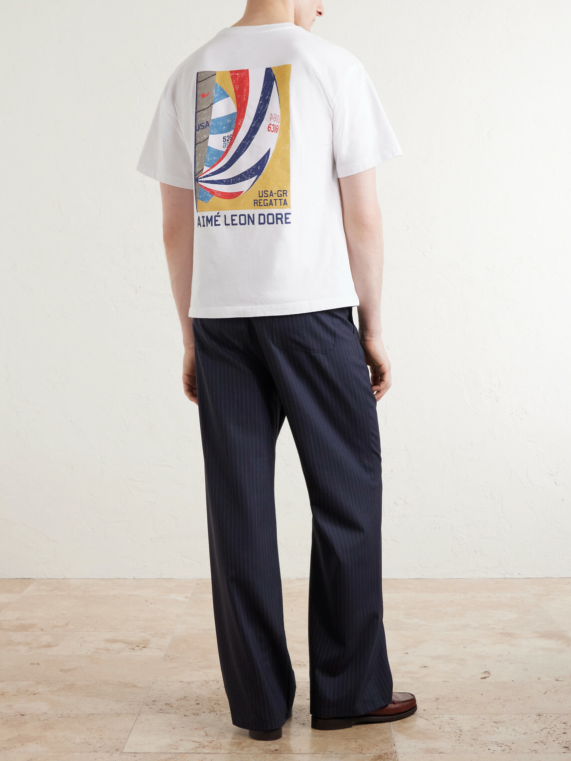 Aimé Leon Dore - Logo-Print Cotton-Jersey T-Shirt - White