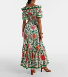 La DoubleJ Big tiered cotton and silk maxi skirt