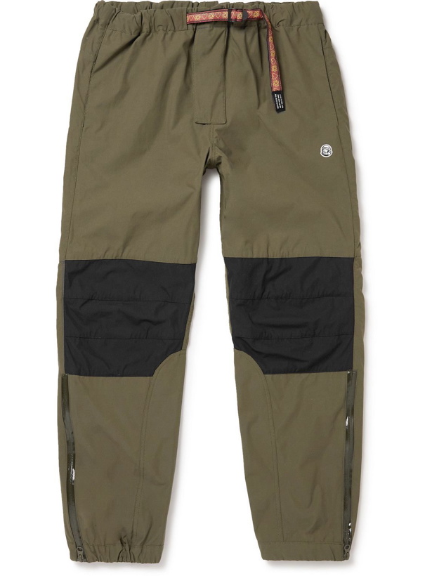 Photo: Billionaire Boys Club - Tapered Belted Panelled Nylon-Blend Cargo Trousers - Green