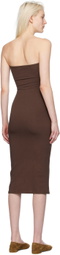 Gil Rodriguez Brown 'The Tube Convertible' Midi Dress
