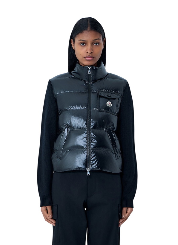 Photo: Moncler Quilted Down Gilet with Knit Sleeves