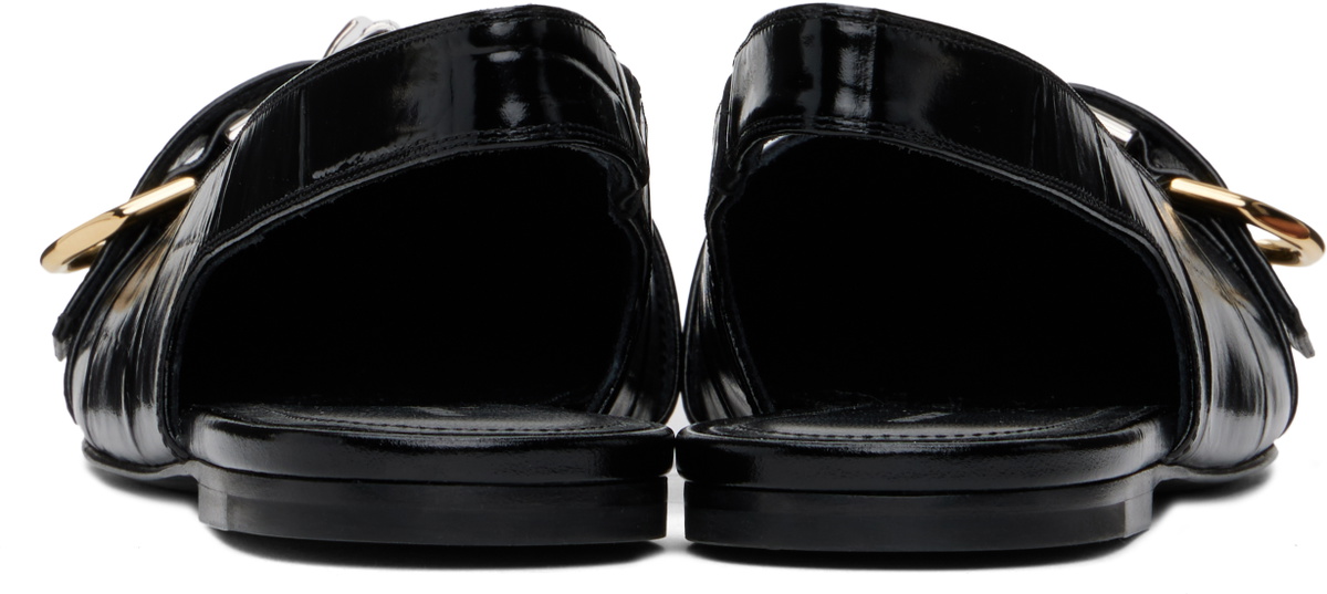 Givenchy Black Voyou Flat Slingback Slippers