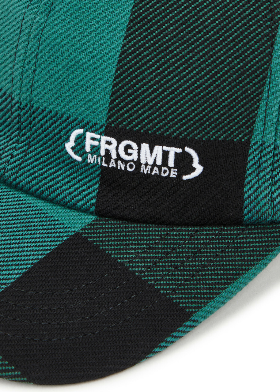 Moncler Genius 7 Moncler Frgmt Checked Cotton cap - Green