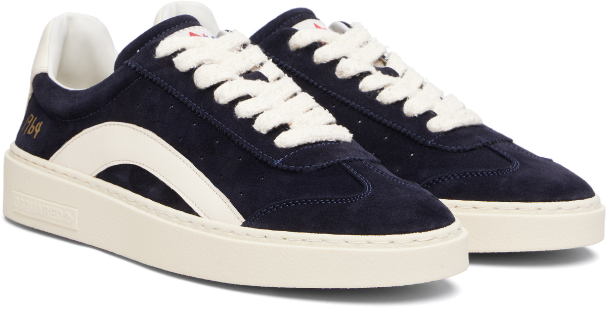 DSQUARED2 ネイビー フラットシューズ Dsquared2 Navy Rider Sneakers Dsquared2