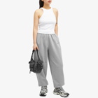 Vetements Women's Embroidered Logo Sweatpants in Grey Melange