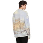 Amiri Blue and Multicolor Wolves Sweater