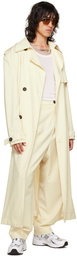 LU'U DAN Off-White Double-Breasted Trench Coat