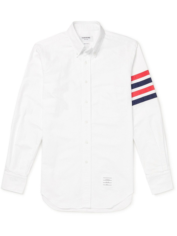 Photo: Thom Browne - Slim-Fit Grosgrain-Trimmed Cotton Oxford Shirt - Unknown