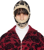 Ernest W. Baker Beige Rose Jacquard Balaclava