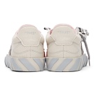 Off-White Beige and Grey Vulcanized Low Sneakers