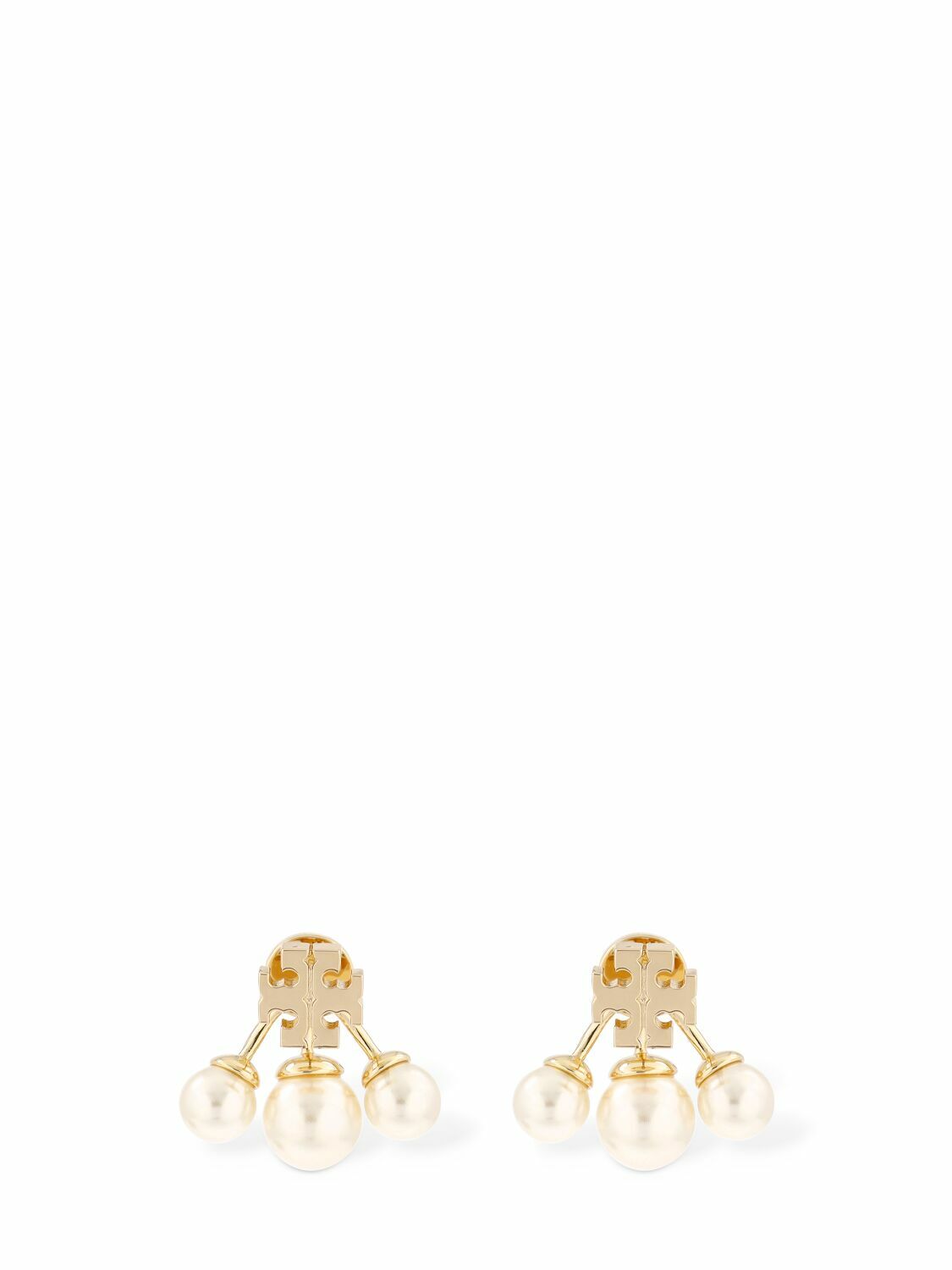 TORY BURCH Kira Faux Pearl Front-back Earrings Tory Burch
