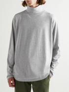 Aspesi - Cotton-Jersey Rollneck Sweatshirt - Gray