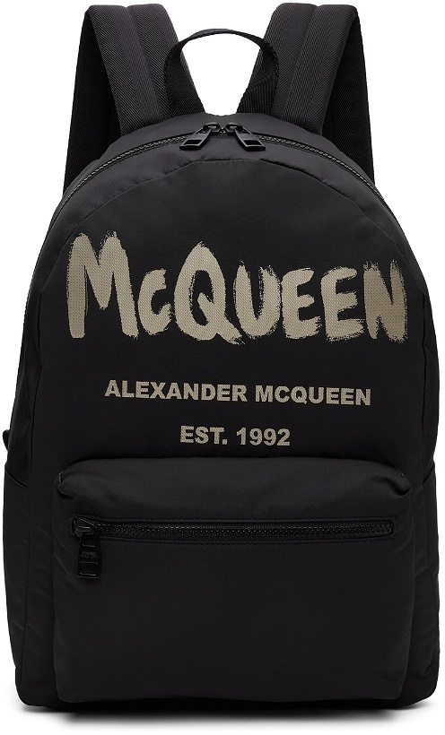 Photo: Alexander McQueen Black McQueen Graffiti Metropolitan Backpack
