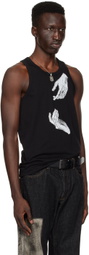 YOHJI YAMAMOTO Black Print Tank Top