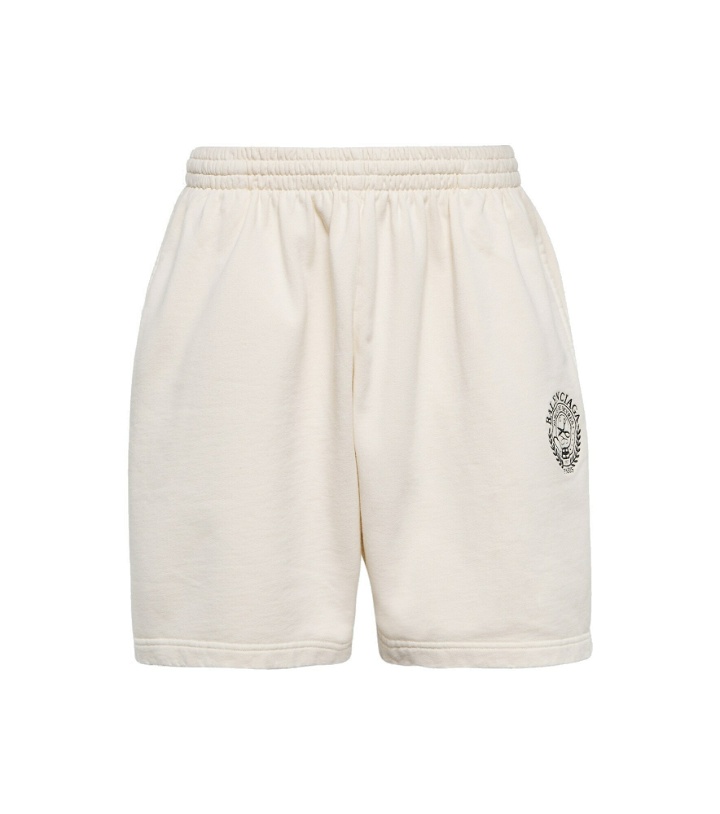 Photo: Balenciaga - Scissors Crest cotton shorts