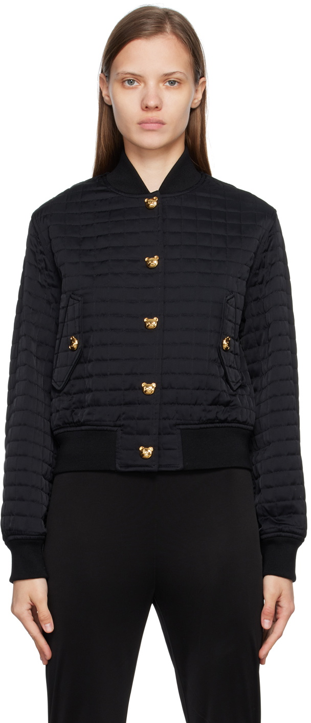 Moschino Black Teddy Bomber Jacket Moschino