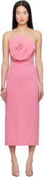 Blumarine Pink Sheath Midi Dress