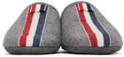 Thom Browne Grey Waterproof Wool Engineered Stripe Loafers