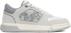 AMIRI Gray & White Suede Classic Low Sneakers