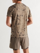 REIGNING CHAMP - Ryan Willms Printed Tie-Dyed Jersey T-Shirt - Brown