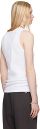 POST ARCHIVE FACTION (PAF) White 8.0 Right Sleeveless Tank Top