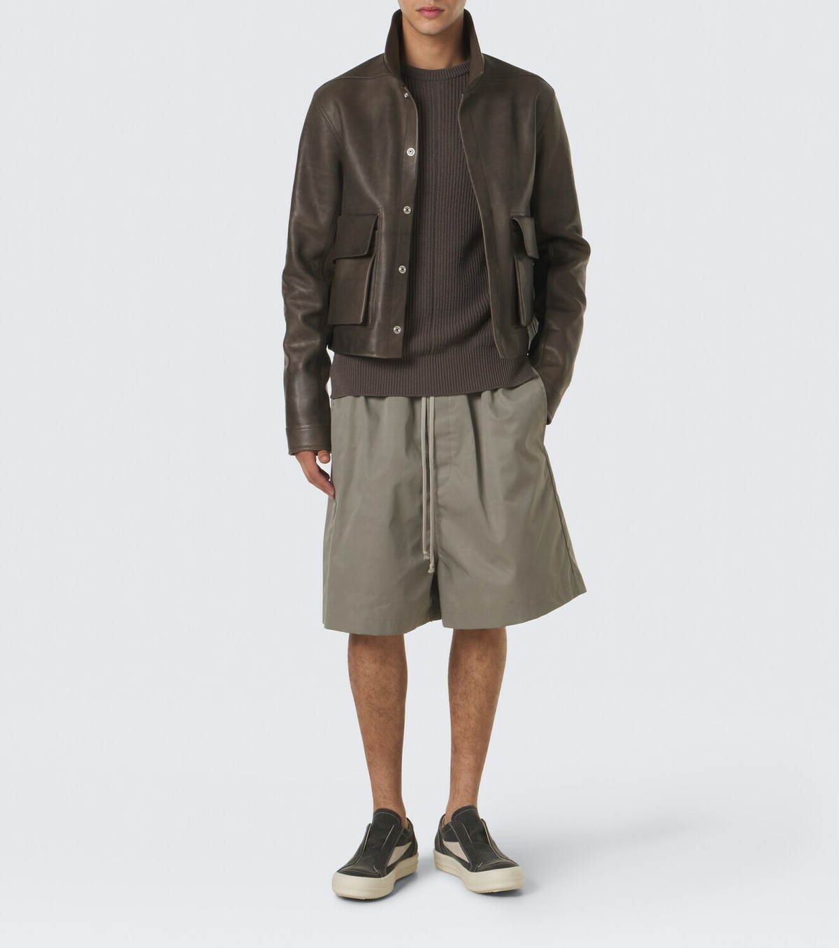 Rick Owens Faun faille Bermuda shorts
